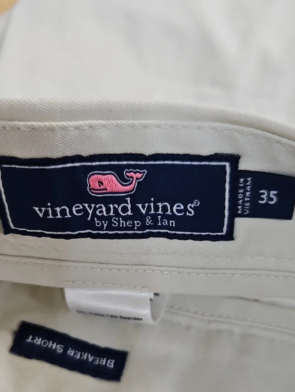 Vineyard Vines Cream Chino Shorts